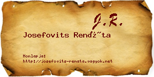 Josefovits Renáta névjegykártya